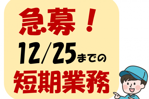 【短期】12月25日まで！食品工場で簡単箱詰め作業★ イメージ
